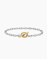 DY Madison® Toggle Chain Bracelet in Sterling Silver with 18K Yellow Gold, 3mm
