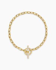 DY Madison® Pavé Toggle Chain Bracelet in 18K Yellow Gold with Diamonds, 3mm