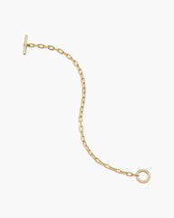DY Madison® Pavé Toggle Chain Bracelet in 18K Yellow Gold with Diamonds, 3mm