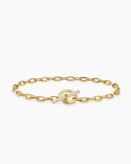DY Madison® Pavé Toggle Chain Bracelet in 18K Yellow Gold with Diamonds, 3mm