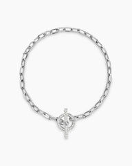 DY Madison® Pavé Toggle Chain Bracelet in Sterling Silver with Diamonds, 3mm