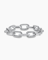 DY Madison® Chain Bracelet in Sterling Silver with Diamonds, 11mm