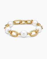 DY Madison® Pearl Chain Bracelet in 18K Yellow Gold with Pearls, 11mm