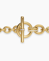 DY Mercer® Toggle Chain Bracelet in 18K Yellow Gold with Diamonds, 8mm