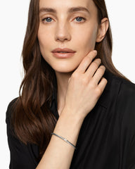 Cable Flex® X Station Bracelet in Sterling Silver with Diamonds, 4mm