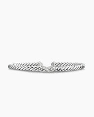 Cable Flex® X Station Bracelet in Sterling Silver with Diamonds, 4mm