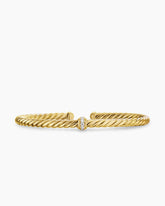 Cablespira® Flex Station Bracelet in 18K Yellow Gold with Diamonds, 4mm