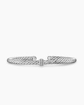 Cable Flex® Station Bracelet in Sterling Silver with Diamonds, 4mm