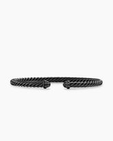 Classic Cable Bracelet in Black Aluminum, 4mm