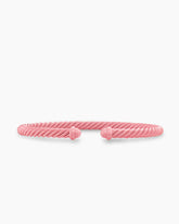 Classic Cable Bracelet in Pink Aluminum, 4mm