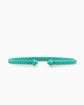 Classic Cable Bracelet in Turquoise Aluminum, 4mm