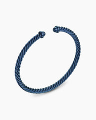 Classic Cable Bracelet in Navy Aluminum, 4mm