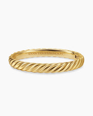Sculpted Cable Bangle Bracelet in 18K Yellow Gold, 8mm