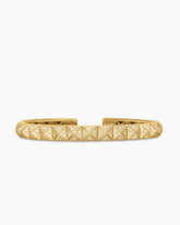 Pyramid Bangle Bracelet in 18K Yellow Gold with Diamonds, 6.5mm