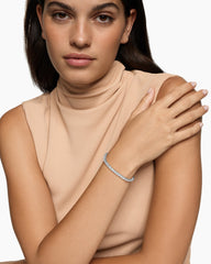 Tennis Bracelet in 18K White Gold with Diamonds, 3.8mm