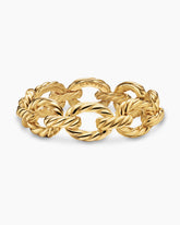 Sculpted Cable Oval Link Bracelet in 18K Yellow Gold, 18mm