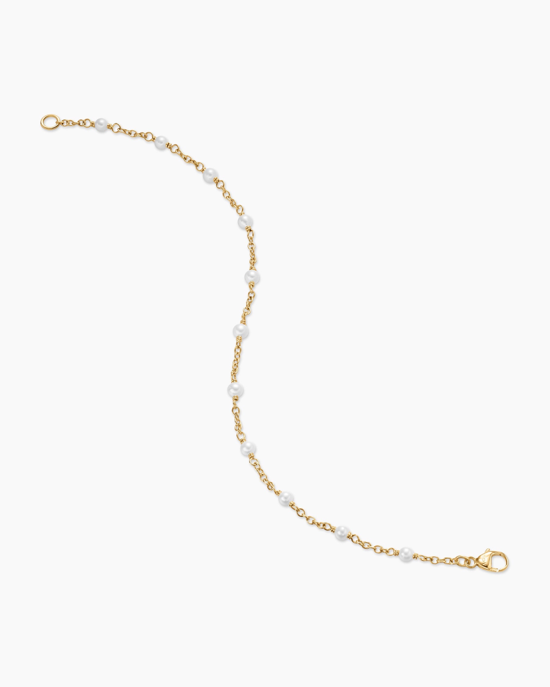 Pearl Classics Station Bracelet in 18K Yellow Gold, 3.5mm