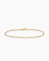 Pearl Classics Station Bracelet in 18K Yellow Gold, 3.5mm
