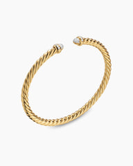 Cablespira® Flex Bracelet in 18K Yellow Gold with Diamonds, 4mm