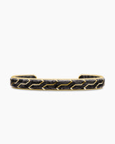Streamline® Cuff Bracelet in 18K Yellow Gold with Forged Carbon, 8.5mm