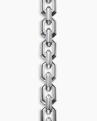 Faceted Flat Link Bracelet in Sterling Silver, 11mm