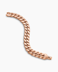 Curb Chain Bracelet in 18K Rose Gold, 14.5mm