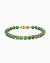 Spiritual Beads Bracelet in 18K Yellow Gold and Pavé Emeralds, 6mm