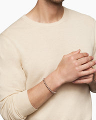 Spiritual Beads Bracelet in 18K Rose Gold and Pavé Cognac Diamonds, 6mm