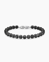 Spiritual Beads Bracelet in Platinum and Pavé Black Diamonds, 6mm