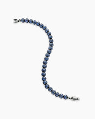 Spiritual Beads Bracelet in Sterling Silver with Pavé Sapphires, 6mm