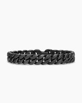 Curb Chain Bracelet in Black Titanium, 11.5mm