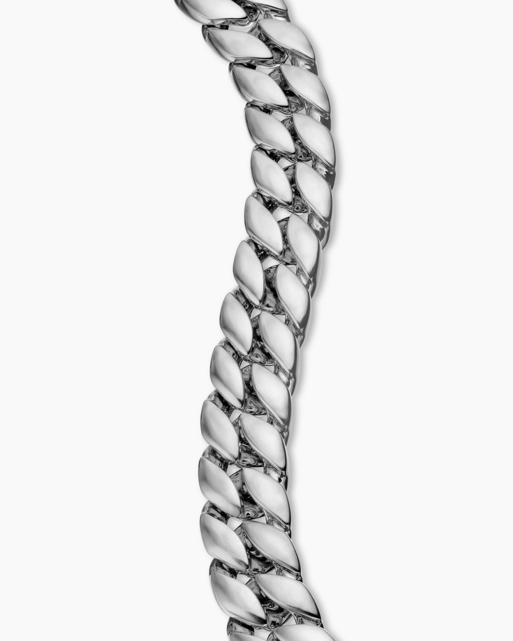 Curb Chain Bracelet in Sterling Silver, 11.5mm