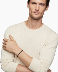 Spiritual Beads Bracelet in Black Onyx with Sterling Silver, 4mm