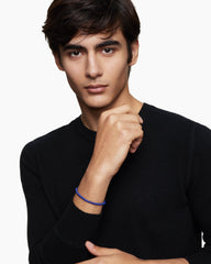 Spiritual Beads Bracelet in Lapis with Sterling Silver, 4mm