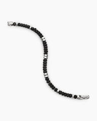Hex Bead Bracelet in Sterling Silver with Black Onyx, 6mm