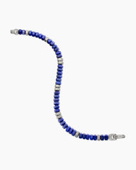 Hex Bead Bracelet in Sterling Silver with Lapis, 6mm