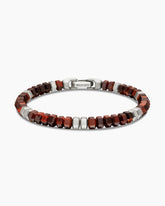 Hex Bead Bracelet in Sterling Silver with Red Tiger’s Eye, 6mm
