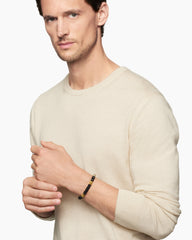 Hex Bead Bracelet with Black Onyx and 18K Yellow Gold, 8mm