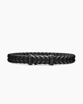 Chevron Bracelet in Black Rubber with Black Titanium and Black Diamonds, 9mm
