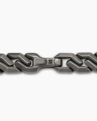 Curb Chain Angular Link Bracelet in Titanium, 8.7mm