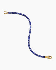 Spiritual Beads Cushion Bracelet with Lapis and 18K Yellow Gold, 4mm