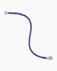 Spiritual Beads Cushion Bracelet in Sterling Silver with Lapis, 4mm