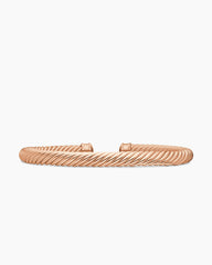 Cable Cuff Bracelet in 18K Rose Gold, 7mm