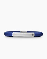 Streamline® ID Bracelet in Blue Rubber with Sterling Silver, 8mm