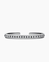 Pyramid Cuff Bracelet in Sterling Silver, 7mm