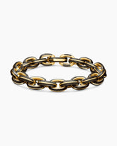 Streamline® Oval Link Bracelet in 18K Yellow Gold with Forged Carbon, 10.8mm