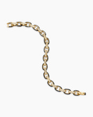 Streamline® Oval Link Bracelet in 18K Yellow Gold with Forged Carbon and Diamonds, 8.5mm