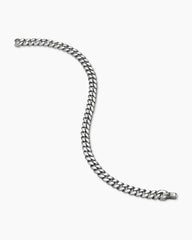 Curb Chain Bracelet in Platinum, 6mm