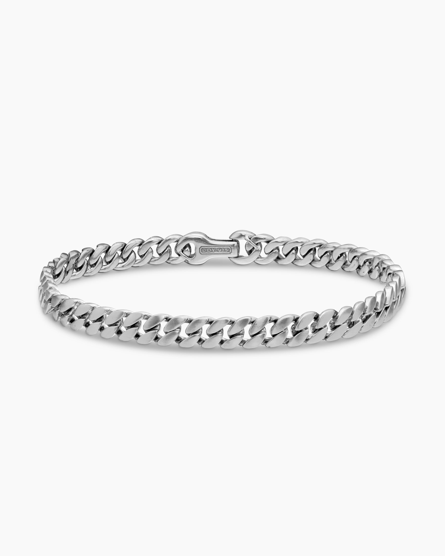 Curb Chain Bracelet in Sterling Silver, 6mm