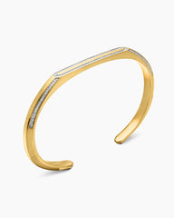 Streamline® Cuff Bracelet in 18K Yellow Gold with Diamonds, 5.5mm